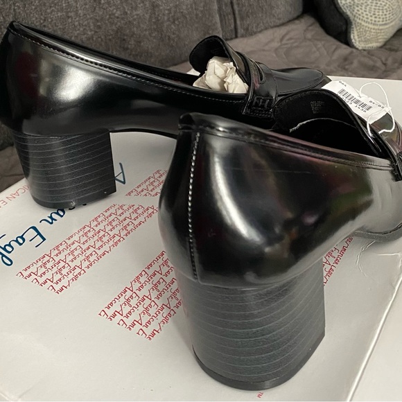 American Eagle Jasper Block Heel Penny Loafer. Black Size 7. - Picture 2 of 3